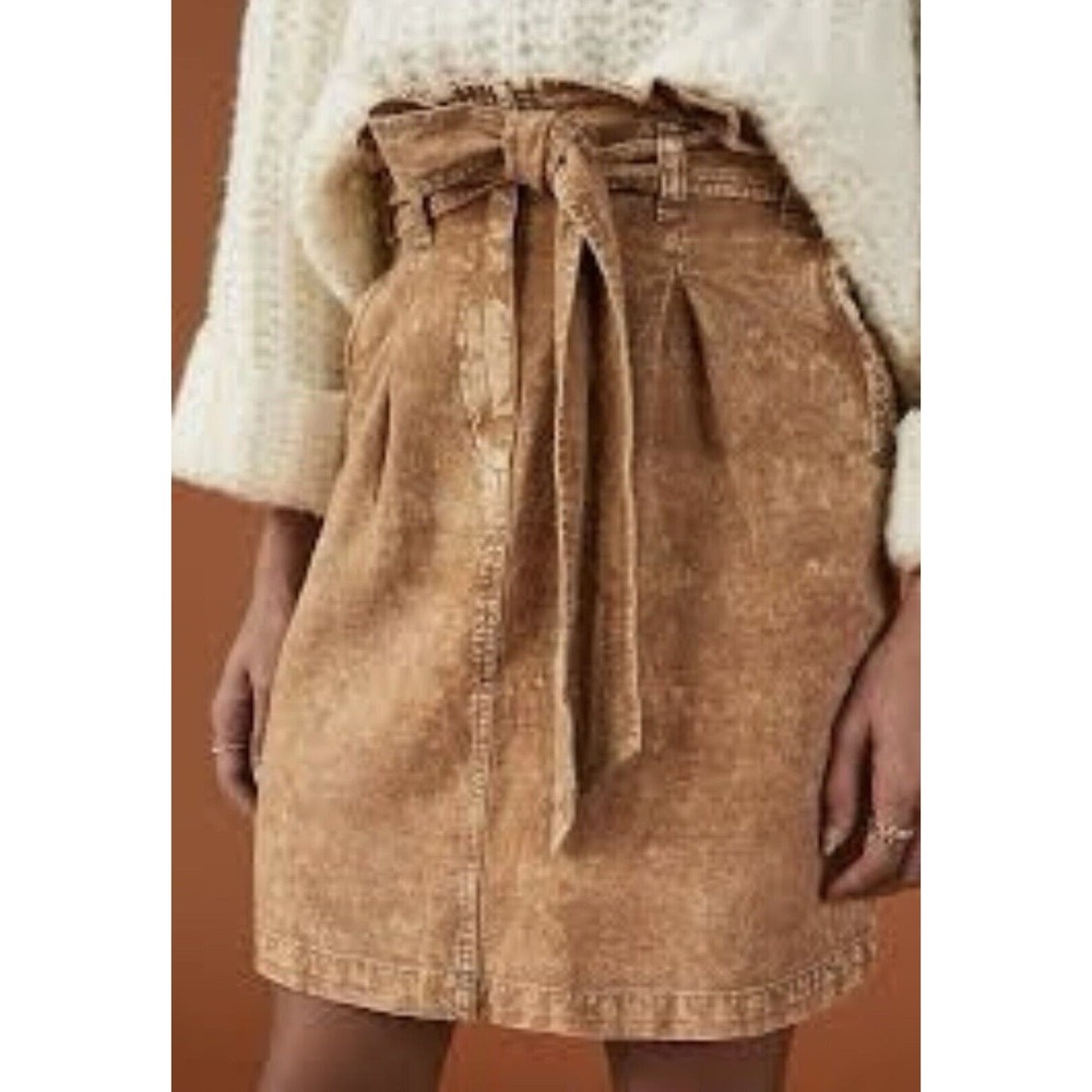 NWT Anthropologie Pilcro Rhoda Paperbag Mini Skirt